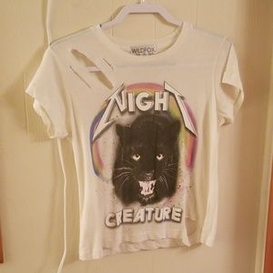 NWOT Rare Wildfox distressed Night Creature shirt